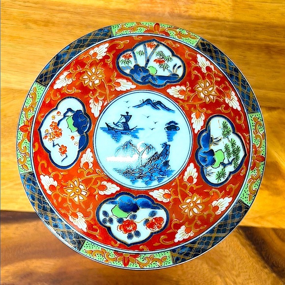 Vintage Japanese Imari Jubako Bento Box | 3-Tier Stackable Porcelain Container - Picture 14 of 17